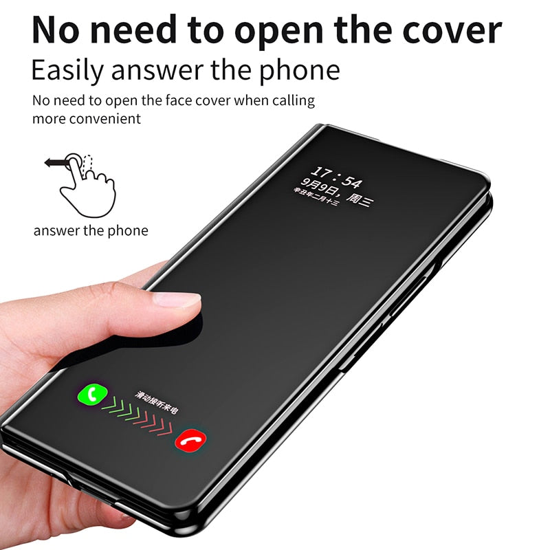 Smart Mirror Clear View Flip Case for Samsung Galaxy Z Fold 5