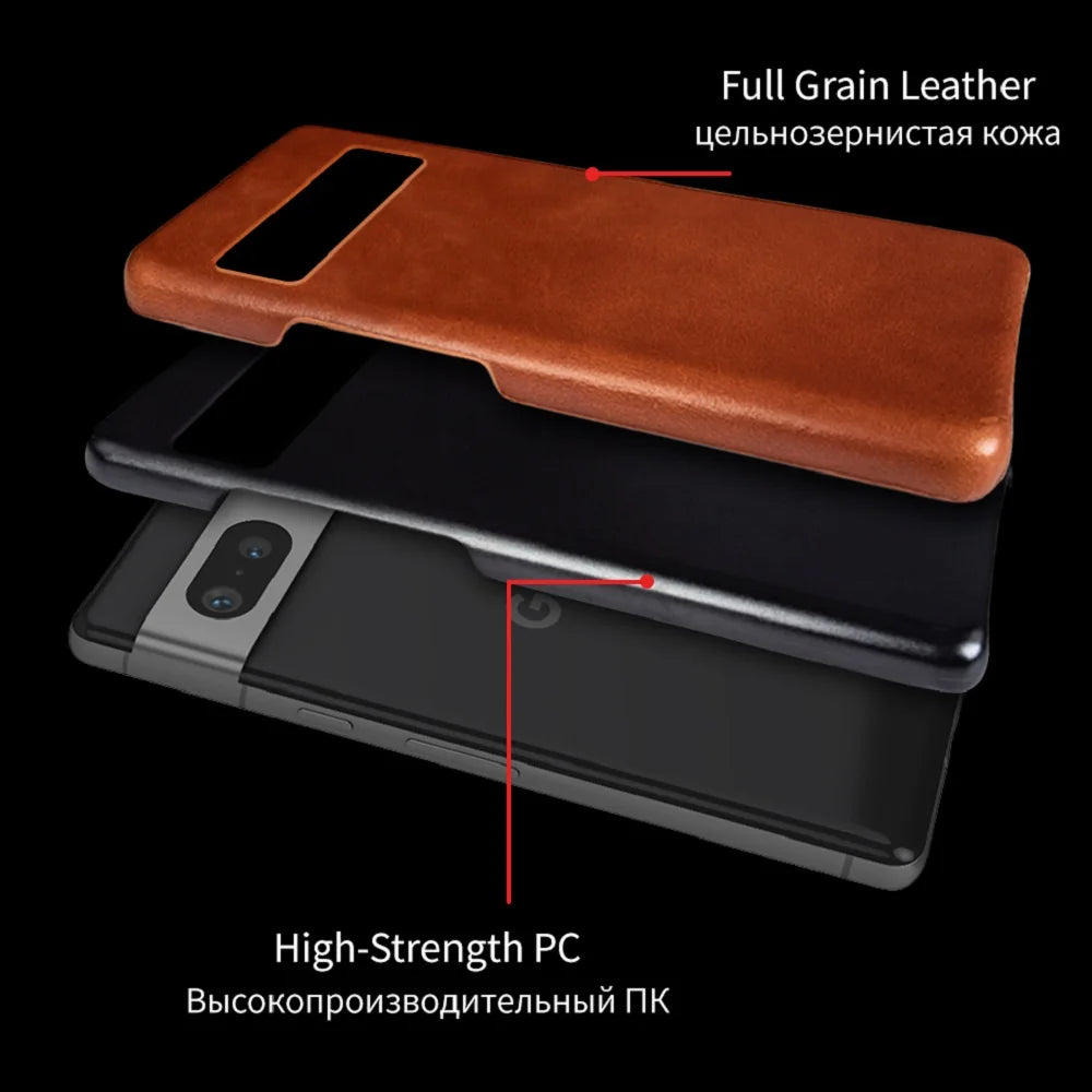 Luxury Genuine Leather Case For Pixel Series