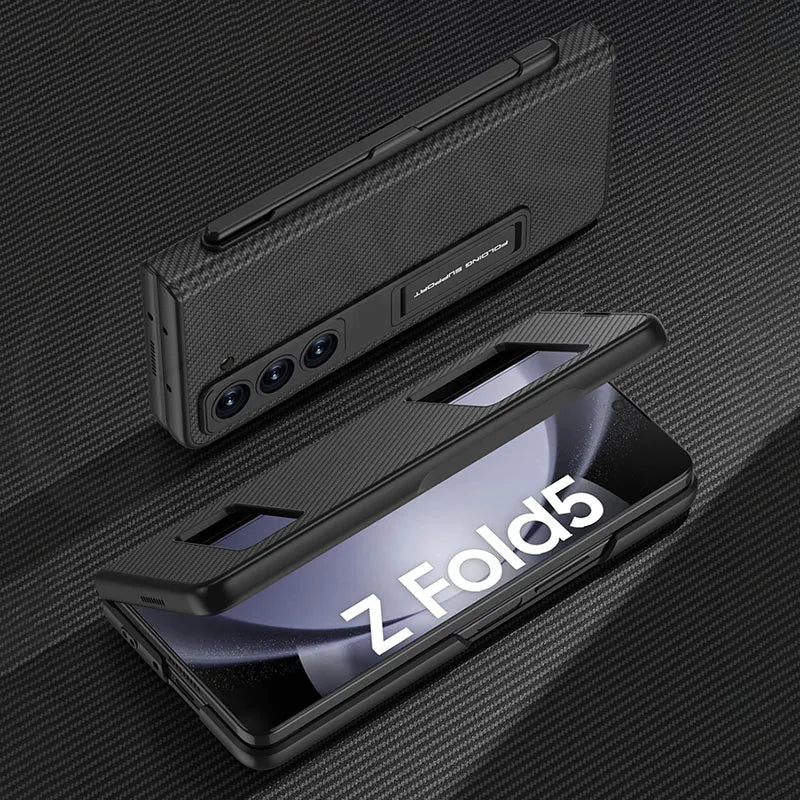 Leather Flip Case for Galaxy Z Fold 5 with Window View