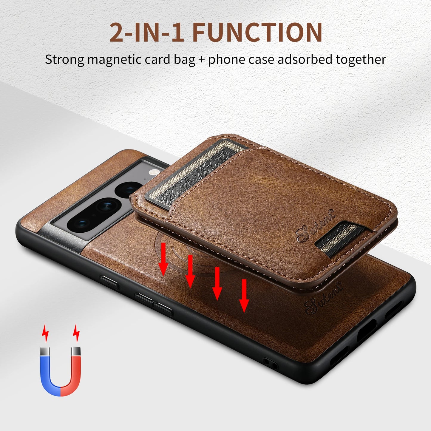 Magnetic Wireless Charging Wallet Case for Pixel Series