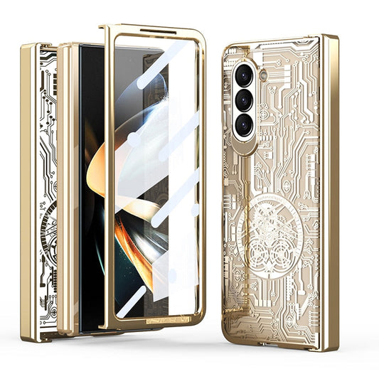 Mechanical Hinge Star Plating Case for Samsung Galaxy Z Fold 5