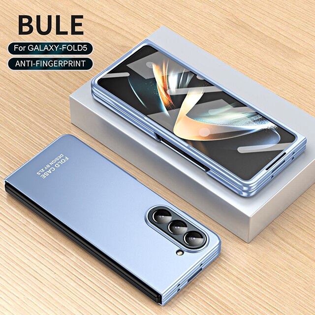 Electroplated PC Case with Pen Slot and Screen Protector For Samsung Galaxy Z Fold 5