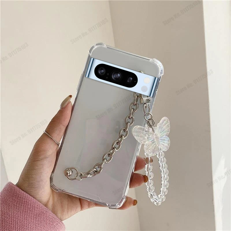 3D Crystal Butterfly Bracelet Case For Pixel Series